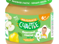 "Маленькое счастье" piure salată de fructe (6 luni+) 90 gr.