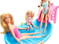 barbie hrj74 set de joс cu papusa "barbie și piscina ei"