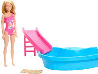 barbie hrj74 set de joс cu papusa "barbie și piscina ei"