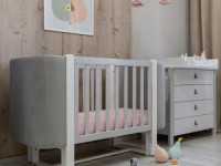 veres 05.3.1.212.17 patuț pentru copii ЛД5 monaco velour (alb/gri)