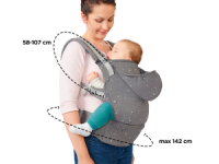 kinderkraft marsupiu huggy gri