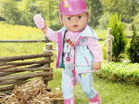 zapf creation 831175 set haine pentru păpuși  "baby born deluxe riding outfit" (43 cm.)