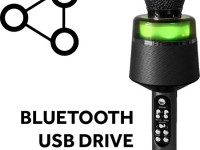 n-gear Портативный беспроводной bluetooth-микрофон для караоке "star mic" starmic100grey графитовый 