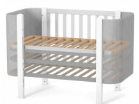 veres 05.3.1.212.17 patuț pentru copii ЛД5 monaco velour (alb/gri)