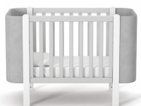 veres 05.3.1.212.17 patuț pentru copii ЛД5 monaco velour (alb/gri)