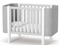 veres 05.3.1.212.17 patuț pentru copii ЛД5 monaco velour (alb/gri)