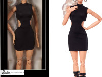 barbie jbh71 Кукла "barbie basics model 02" Блондинка в черном мини-платье