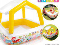 intex 57470 Детский надувной бассейн со съёмной крышей (157 x 157 x 122см.)