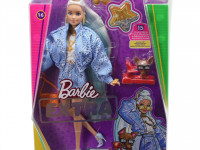 barbie hhn08 Кукла "extra" в голубом костюме с питомцем