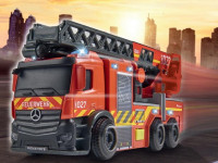 dickie 3714011 camion de pompieri "mercedes" cu sunet și lumină (23 cm.)
