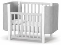 veres 05.3.1.212.17 patuț pentru copii ЛД5 monaco velour (alb/gri)