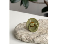 bibs Пустышка круглая латексная color m olive (6-18 м.)