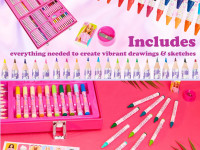 total office bb-1115 set de colorat in trusa "barbie" (137 piese)