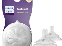 avent scy963/02tetina din silicon "natural" (1m+) 2 buc.