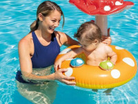 intex 56574 colac de înot gonflabil "ciupercă" cu baldachin (12-24 m)
