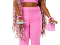 barbie hyv28  păpușă "barbie deluxe style" cu codițe în costum de pene