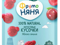 ФрутоНяня bucăți de mere și cireșe 15 g. (12 luni+)