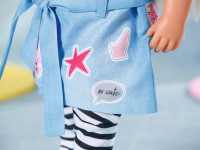 zapf creation 832585 set haine pentru păpuși "baby born deluxe jeans dress" (43 cm.)