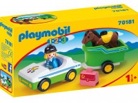 playmobil 70181 Конструктор "Автомобиль с прицепом для лошади"
