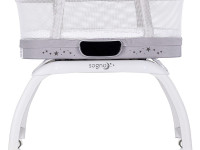 chipolino kossg02501gr Детская колыбель 2-в-1 со светодиодным дисплеем "sogno" grey