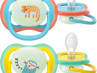 avent scf376/32 suzera din silicon ultra air night (18 m+) 2 buc.