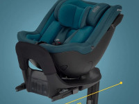 kinderkraft scaun auto i- guard i-size 360°С gr.0+/1 (40-105 cm.) cherry