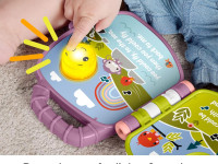 fisher-price jfc75 Музыкальная книга "Фиолетовая обезьянка"