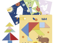 tooky toy tf642 puzzle din lemn magnetice “tangram”