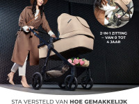 kinderkraft carucior 4in1 newly + mink pro cu baza gri