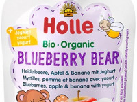 holle bio organic Пюре "blueberry bear" Черника-яблоко-банан-йогурт (8 м+) 85 гр.