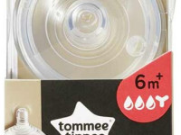 tommee tippee tt0197 tetina de silicon "closer to nature" pentru terci (6 luni+ ) 2 buc. 