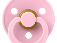 bibs suzeta rotunda din latex color m baby pink (6-18 luni)