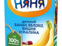 ФрутоНяня nectar banana-mere-cirese-zmeura 200 ml. (6 m+)