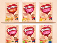 Винни terci cu lapte 3 cereale cu fructe (banane, pere, mere) (6 m +) 200 gr.