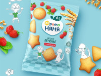 ФрутоНяня Печенье растворимое пшеничное c земляникой (6 м+) 50 гр. 