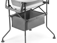 kinderkraft Пеленальный столик с ванной bubbly серый