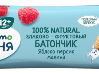 ФрутоНяня Злаково-фруктовый батончик Яблоко-персик-малина (12 м+) 25 гр.