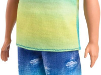 barbie hyv00 păpușă ken "fashionist" într-un tricou albastru-verde