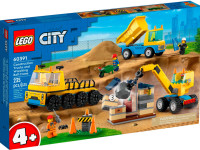 lego city 60391 constructor "vehicule de construcții și macara cu bile pentru demolare" (235el.)