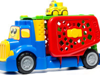 molto 19470 set de joc "camion-transportator cu o mașină" (10 blocuri)