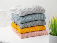 sensillo-43495 pătură din bambus cu glugă (90 x 85 cm) grafit