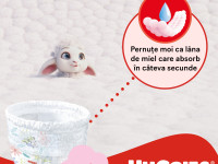 huggies chilotei little movers girl 4 (9-14 kg.) 52 buc.