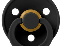 bibs Пустышка круглая латексная color s black (0-6 м.)