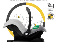kinderkraft scaun auto mink pro i-size (40-75 cm) complet cu baza fx isofix (gri)