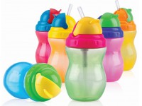 nuby id9688 Поильник-непроливайка с трубочкой 320 мл.(12m+)