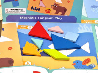tooky toy tf642 puzzle din lemn magnetice “tangram”