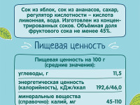 ФрутоНяня nectar de mere și ananas 200 ml. (6 luni+)