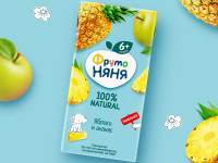 ФрутоНяня nectar de mere și ananas 200 ml. (6 luni+)