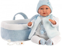 llorens 74011 păpușă interactivă "mimo lloron capazo celeste" (40 cm.)
