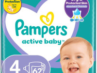 pampers active baby 4 (9-14 kg.) 62 buc.